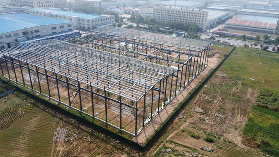 Prefab H-sectie staalconstructie werkplaats met brugkraan anti-corrosie