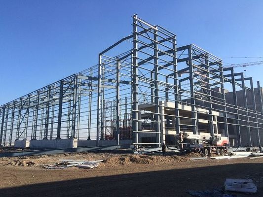 Economisch staalconstructie gebouw gegalvaniseerd warmgewalst H-sectie frame part prefabricated warehouse