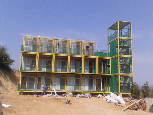 Gegalvaniseerde prefab containerhuis met glaswol panelen