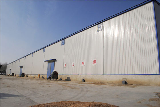 Prefab stalen constructie magazijnwerkplaats met grote overspanning