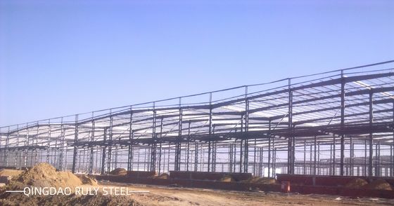 Hoogwaardig groot span gegalvaniseerd frame aanpasbare staalstructuur Workshop