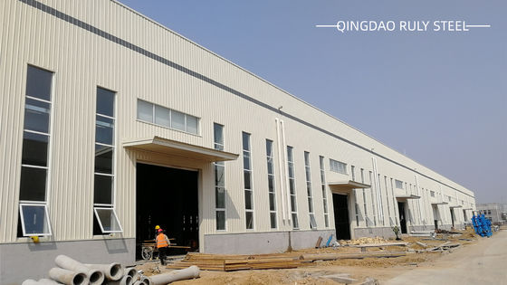 H-sectie Frame Part Prefabricated Steel Workshops Hoog windweerstand Gratis aanpassing