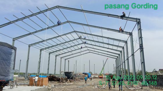 Warme verkoop Prefabriceerd staal Werkplaats Gebouw Metalen gegalvaniseerd portaal frame Constructie opslag