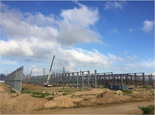Sterke van de het Staalstructuur van de Kaderstructuur Prefab het Pakhuis Enige of Multispanwijdte