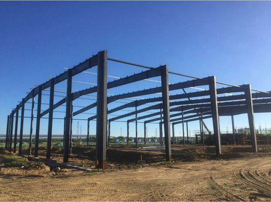Sterke van de het Staalstructuur van de Kaderstructuur Prefab het Pakhuis Enige of Multispanwijdte