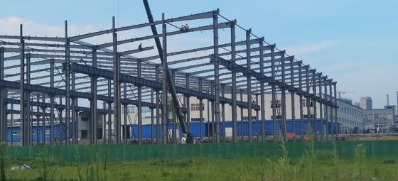 H-sectie Frame Part Prefabricated Steel Workshops Hoog windweerstand Gratis aanpassing