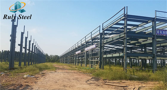 Industriële staalconstructies Vervaardiging Voorafgebouwde portale staalconstructies