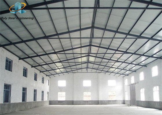 Warme verkoop Prefabriceerde staalconstructie Grote span Warehouse Workshop Fabriek Gebouw met goot cement Constructie