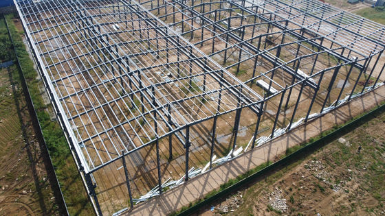 Prefab H-sectie staalconstructie werkplaats met brugkraan anti-corrosie