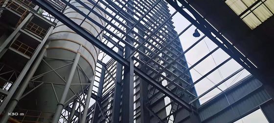 Werkplaats voor de bouw van staalconstructies, industriële fabriek voor licht staal, magazijn
