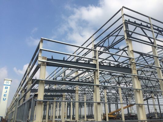 Werkplaats voor de bouw van staalconstructies, industriële fabriek voor licht staal, magazijn