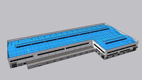 Voorgefabriceerde stalen balkkolom magazijn stalen structuur tentoonstellingszaal