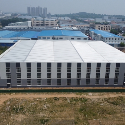 Prefab industriële stalen gebouwen voor werkplaatsen met grote overspanning