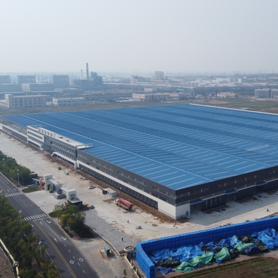 Prefab Steel Structure Warehouse met Q235B Q355B H-Section Frame