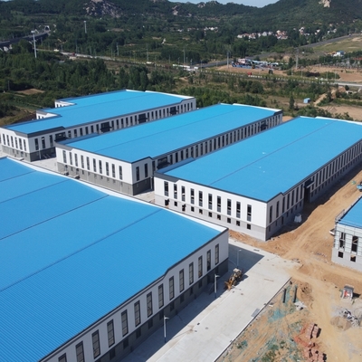 Prefab Steel Structure Warehouse met H-sectie balken 50 jaar levensduur