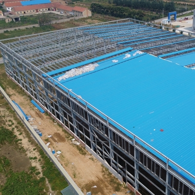 Prefab Steel Structure Warehouse met H-sectie balken 50 jaar levensduur