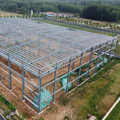 Prefab Steel Structure Warehouse met H-sectie balken 50 jaar levensduur