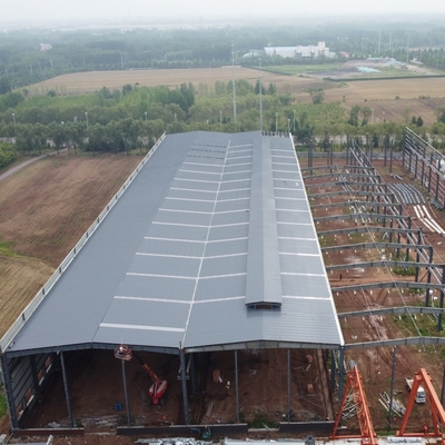 Prefab Steel Warehouse Building met glaswol sandwich panelen