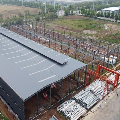 Zwaar uitgevoerd geprefabriceerd magazijn met stalen structuur voor opslag van cementfabrieken met Q235B/Q355B-staal