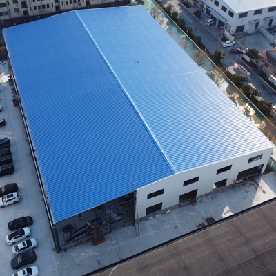 Prefab geprefabriceerd stalen magazijn met bovenloopkraan Q235B Q355B