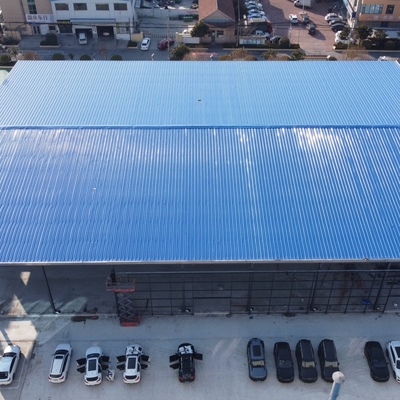 Prefab industriële stalen gebouwen voor werkplaatsen met grote overspanning