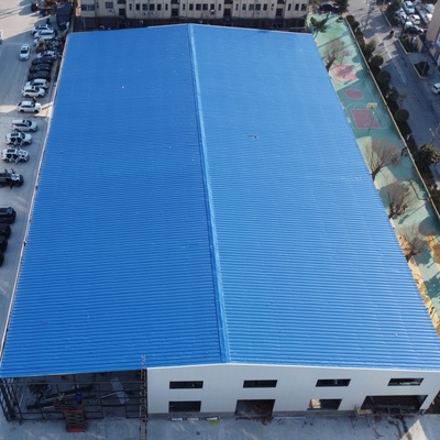Steel Structure Auto Showroom met onderhoudswerkplaats Q235B Q355B