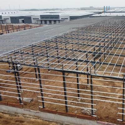 Prefab Steel Warehouse Building met glaswol sandwich panelen