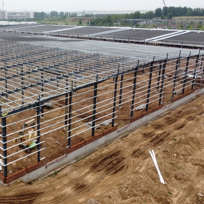 Prefab Steel Warehouse Building met glaswol sandwich panelen