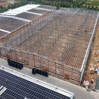 Prefab Steel Warehouse Building met glaswol sandwich panelen