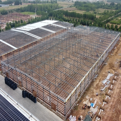 Prefab Steel Warehouse Building met glaswol sandwich panelen