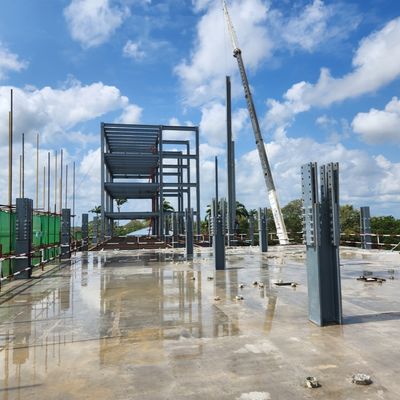 Modern ontwerp geprefabriceerde stalen structuur hotelgebouwen meerlaagse stalen gebouwen levering