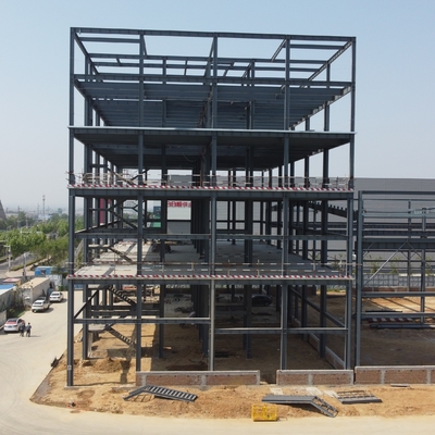Prefab Steel Warehouse met kantoor gegalvaniseerd vloerdek