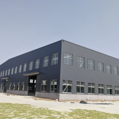 Prefab H-sectie stalen magazijn met bovenloopkraan en thermische isolatie