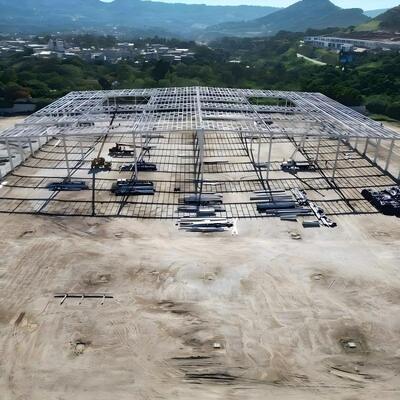 Q355 Steel Large Span Color Customized Modern Design Prefab Steel Structure Warehouse met kantoor