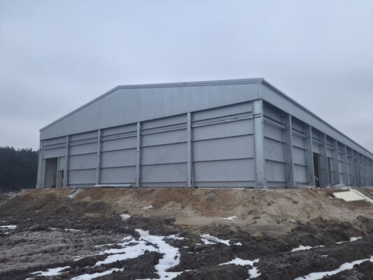 Voorgefabriceerde staalstructuur koudopslaghuis met PU/PIR-sandwichpaneel