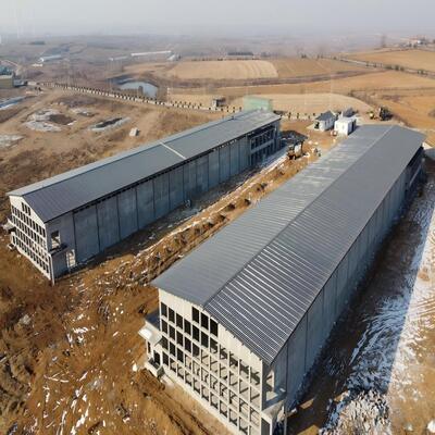 Voorgefabriceerd staalhuis Kippenkoepel Staalgebouwen Boerderij Staalconstructie Kippenhuis