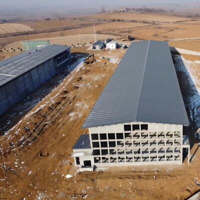 Voorgefabriceerd staalhuis Kippenkoepel Staalgebouwen Boerderij Staalconstructie Kippenhuis