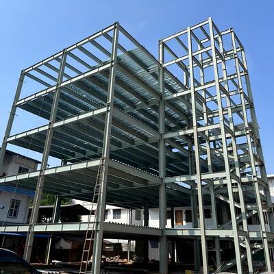 Hoogbouw modeontwerp met meerdere verdiepingen, geprefabriceerd kantoorgebouw met stalen structuur