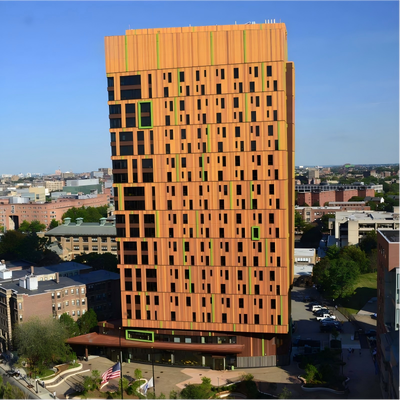 Hoogbouw modeontwerp met meerdere verdiepingen, geprefabriceerd kantoorgebouw met stalen structuur