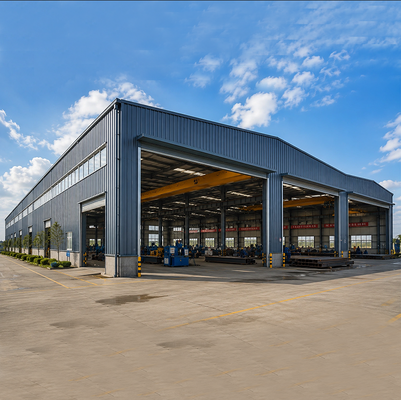 Prefab Light Steel Structure Fabricated Steel Factory with Heavy Crane System