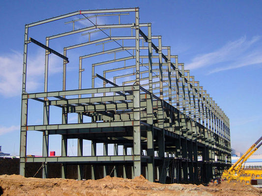 Portal Frame Prefab Preassembled Steel Workshop Gebouw Berging Garage Warmgewalste sectie