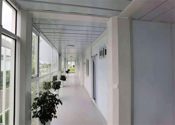Gegalvaniseerde lichte structuur Prefab Container Huis met glaswol paneel