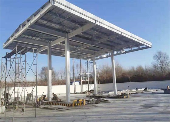 Geprefabriceerd staalgasstationgebouw gegalvaniseerde PEB-structuur