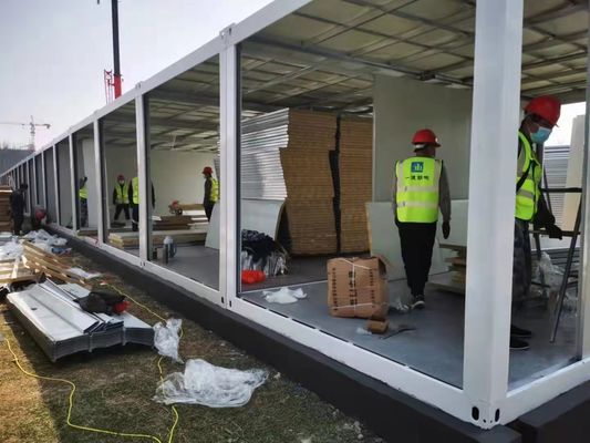 Gegalvaniseerd stalen prefab containerwoning met EPS sandwichpanelen