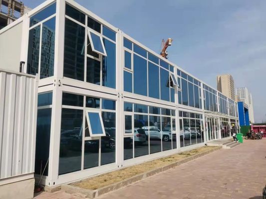 Gegalvaniseerde prefab containerhuis met glaswol panelen