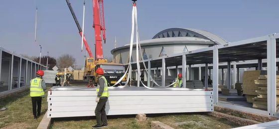 Gegalvaniseerde prefab containerhuis met glaswol panelen