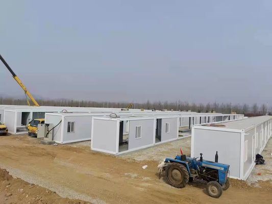 Gegalvaniseerd stalen prefab containerwoning met glaswolpanelen