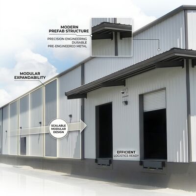 Anti-roest hoogsterk eenvoudig te monteren voorgefabriceerd groot staalconstructie magazijn voor logistiek